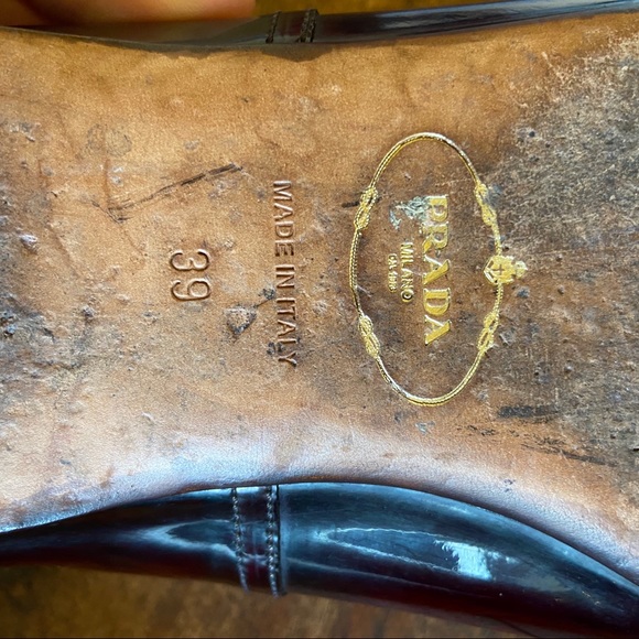 Prada High Gloss Patent Round toe Peep Toe Flats - Picture 8 of 8